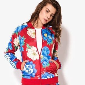 Adidas Originals x farm Rio Chita Floral track Red Jacket